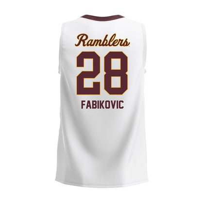 Loyola - NCAA Men's Volleyball : Daniel Fabikovic - 2025 White Volleyball Jersey-1