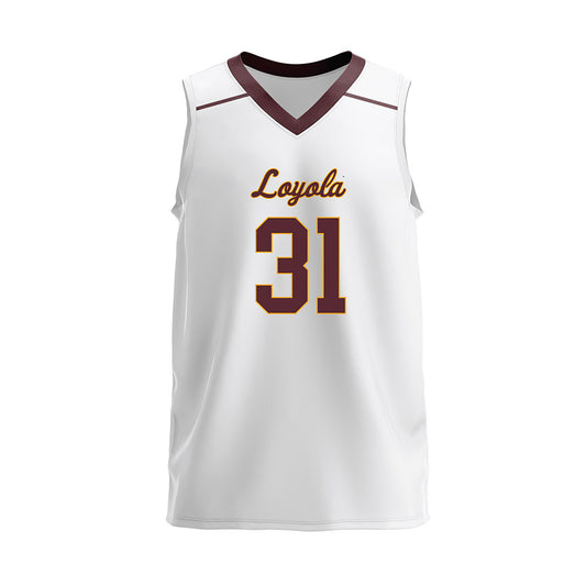 Loyola - NCAA Men's Volleyball : Gavin O'Brien - 2025 White Volleyball Jersey-0