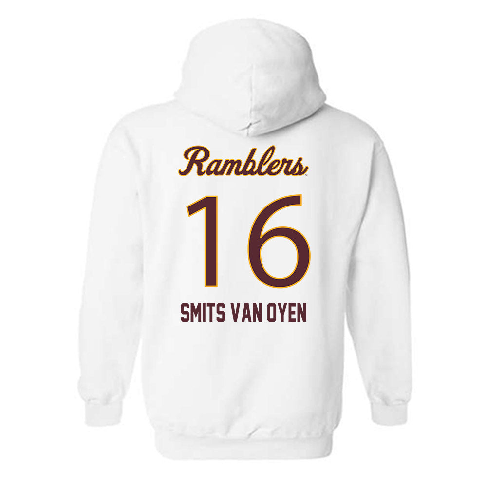 Loyola - NCAA Men's Volleyball : Alexander Smits Van Oyen - Replica Shersey Hooded Sweatshirt-1