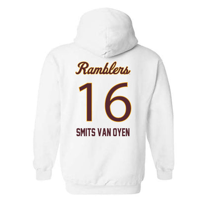 Loyola - NCAA Men's Volleyball : Alexander Smits Van Oyen - Replica Shersey Hooded Sweatshirt-1