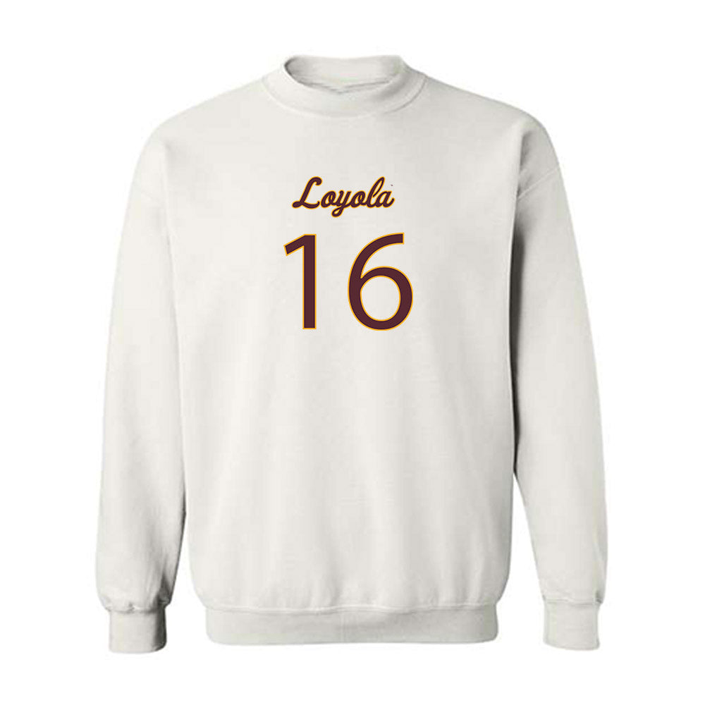 Loyola - NCAA Men's Volleyball : Alexander Smits Van Oyen - Replica Shersey Crewneck Sweatshirt-0