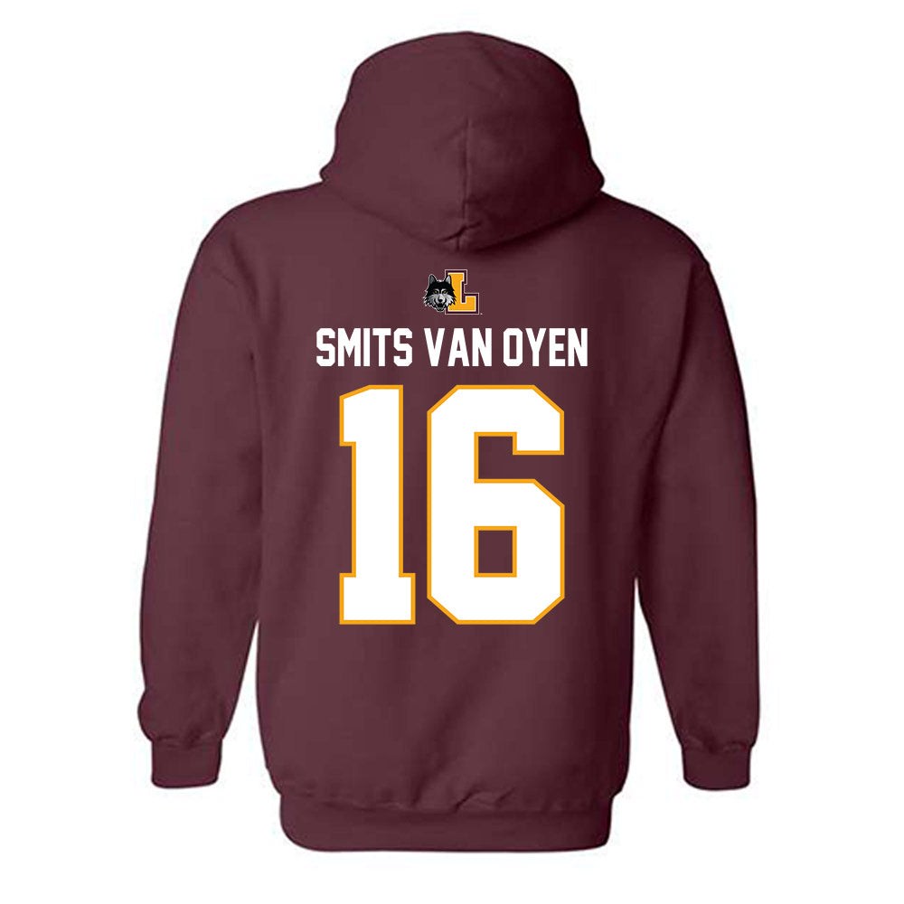 Loyola - NCAA Men's Volleyball : Alexander Smits Van Oyen - Replica Shersey Hooded Sweatshirt-1