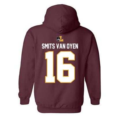 Loyola - NCAA Men's Volleyball : Alexander Smits Van Oyen - Replica Shersey Hooded Sweatshirt-1