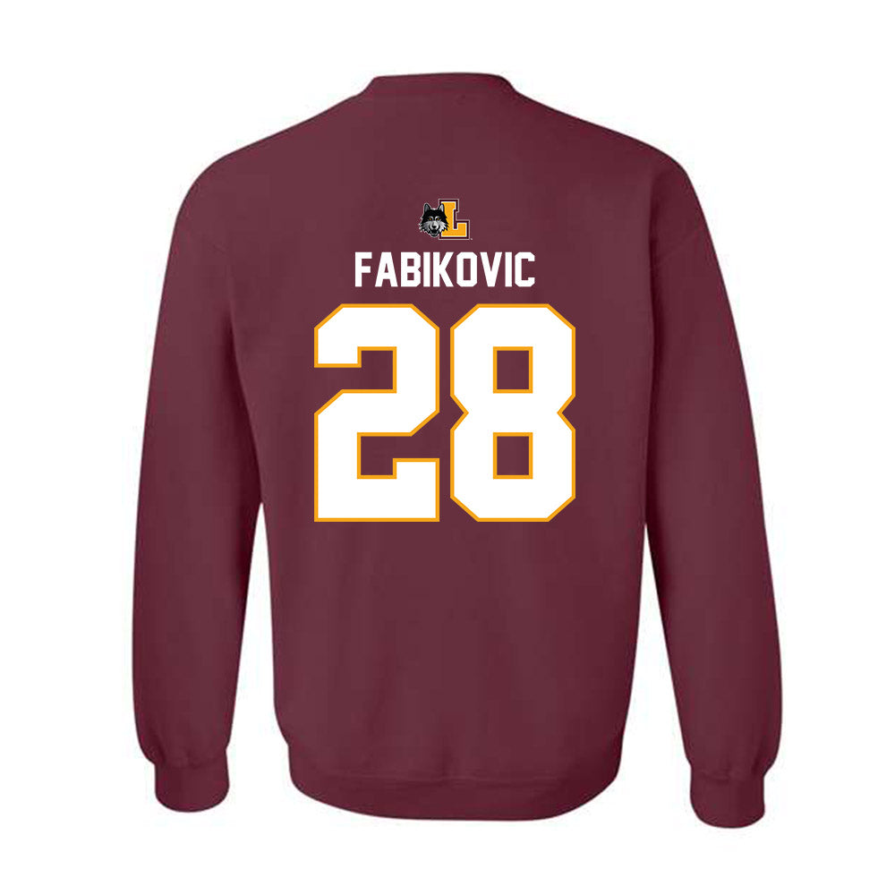 Loyola - NCAA Men's Volleyball : Daniel Fabikovic - Replica Shersey Crewneck Sweatshirt-1