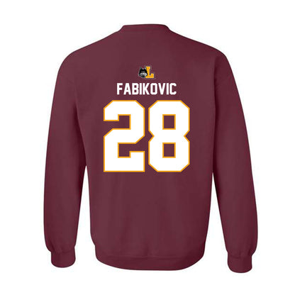 Loyola - NCAA Men's Volleyball : Daniel Fabikovic - Replica Shersey Crewneck Sweatshirt-1