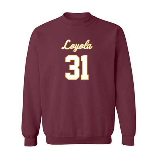 Loyola - NCAA Men's Volleyball : Gavin O'Brien - Replica Shersey Crewneck Sweatshirt-0