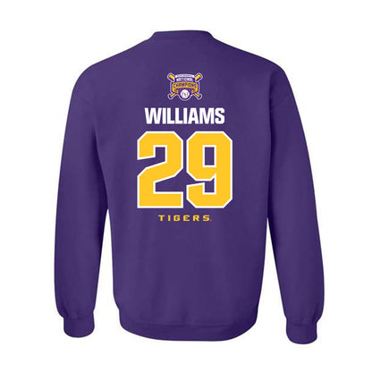 LSU - NCAA Baseball : Cooper Williams - National Championship Shersey Crewneck Sweatshirt-1