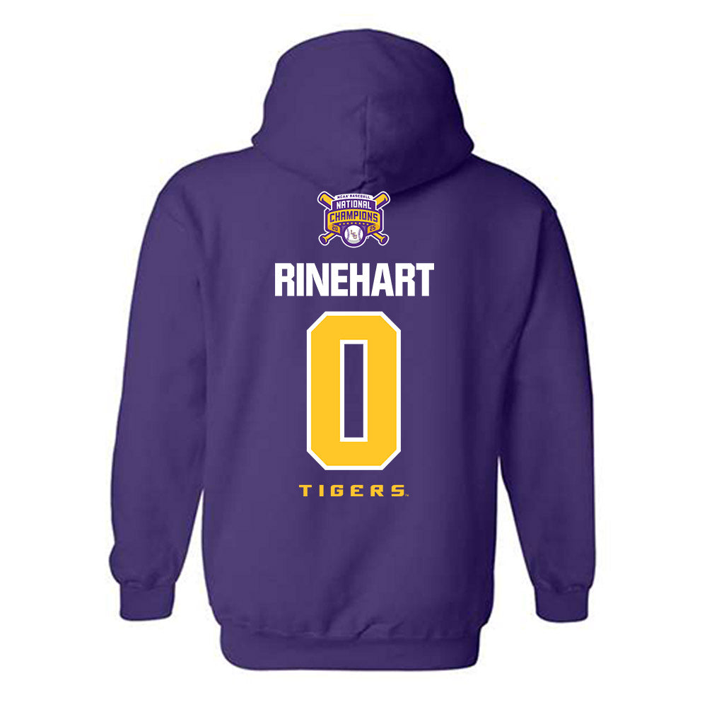 LSU - NCAA Baseball : Jace Rinehart - National Championship Shersey Hooded Sweatshirt-1