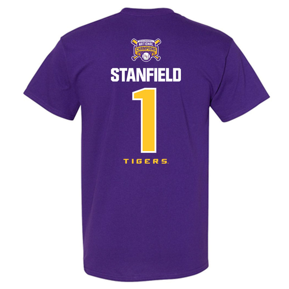 LSU - NCAA Baseball : Chris Stanfield - National Championship Shersey T-Shirt-1
