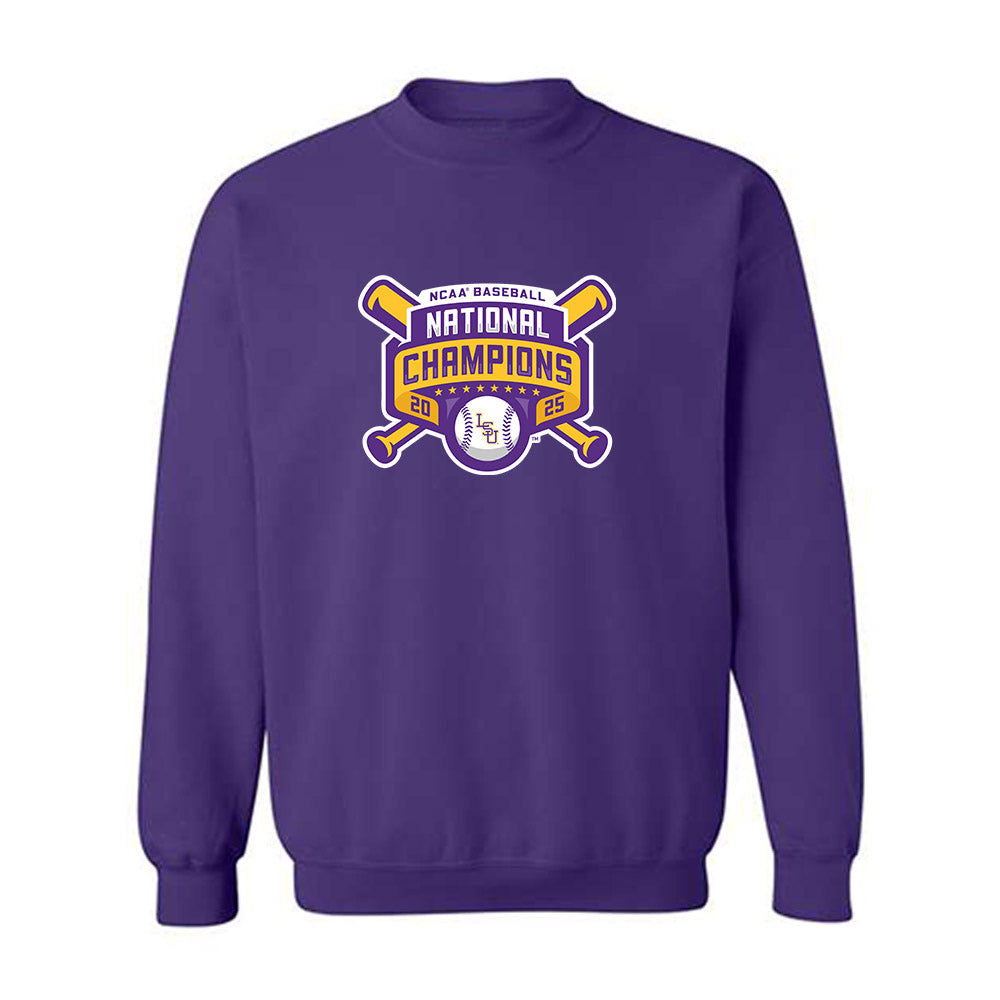 LSU - NCAA Baseball : Tanner Reaves - National Championship Shersey Crewneck Sweatshirt-0