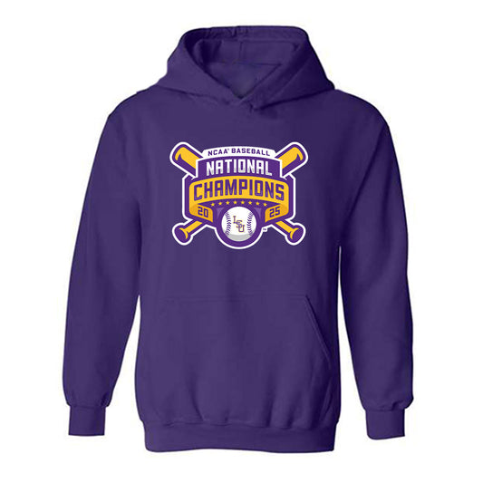 LSU - NCAA Baseball : Cooper Williams - National Championship Shersey Hooded Sweatshirt-0