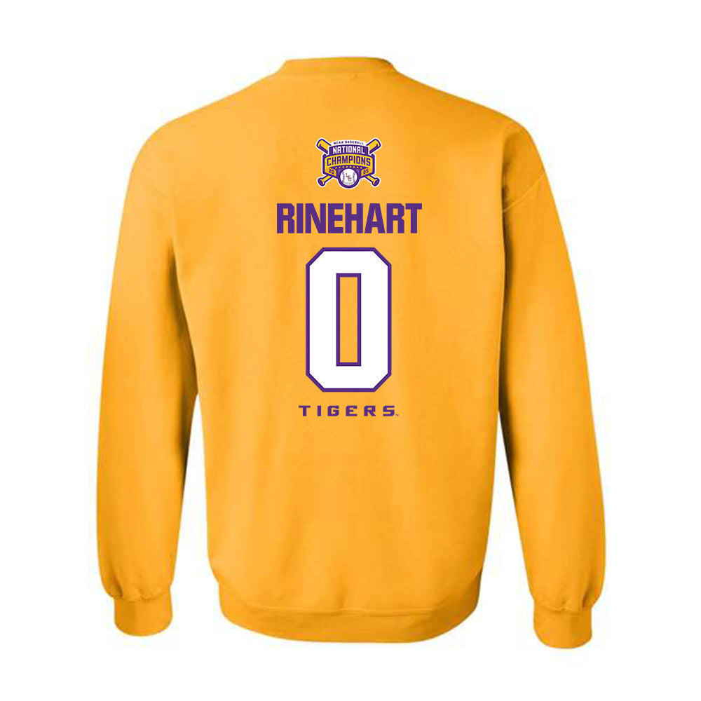 LSU - NCAA Baseball : Jace Rinehart - National Championship Shersey Crewneck Sweatshirt-1