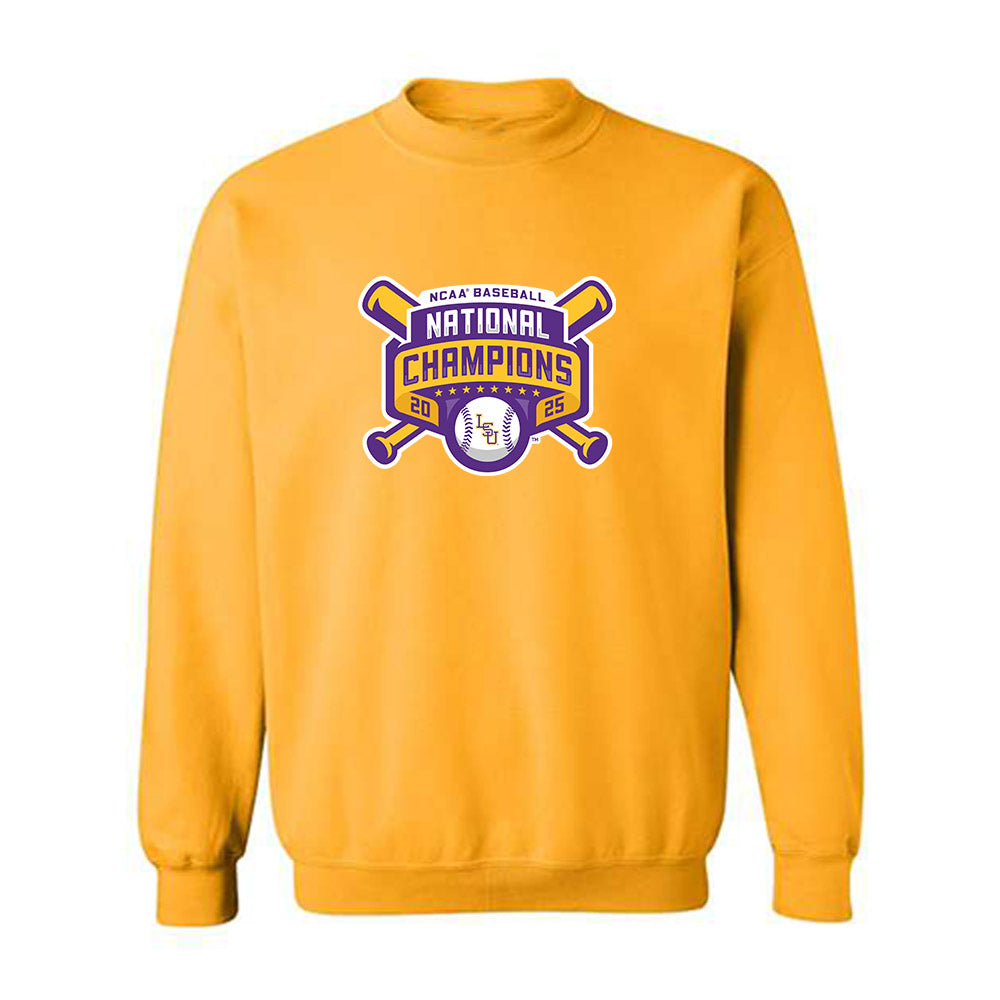 LSU - NCAA Baseball : Jace Rinehart - National Championship Shersey Crewneck Sweatshirt-0