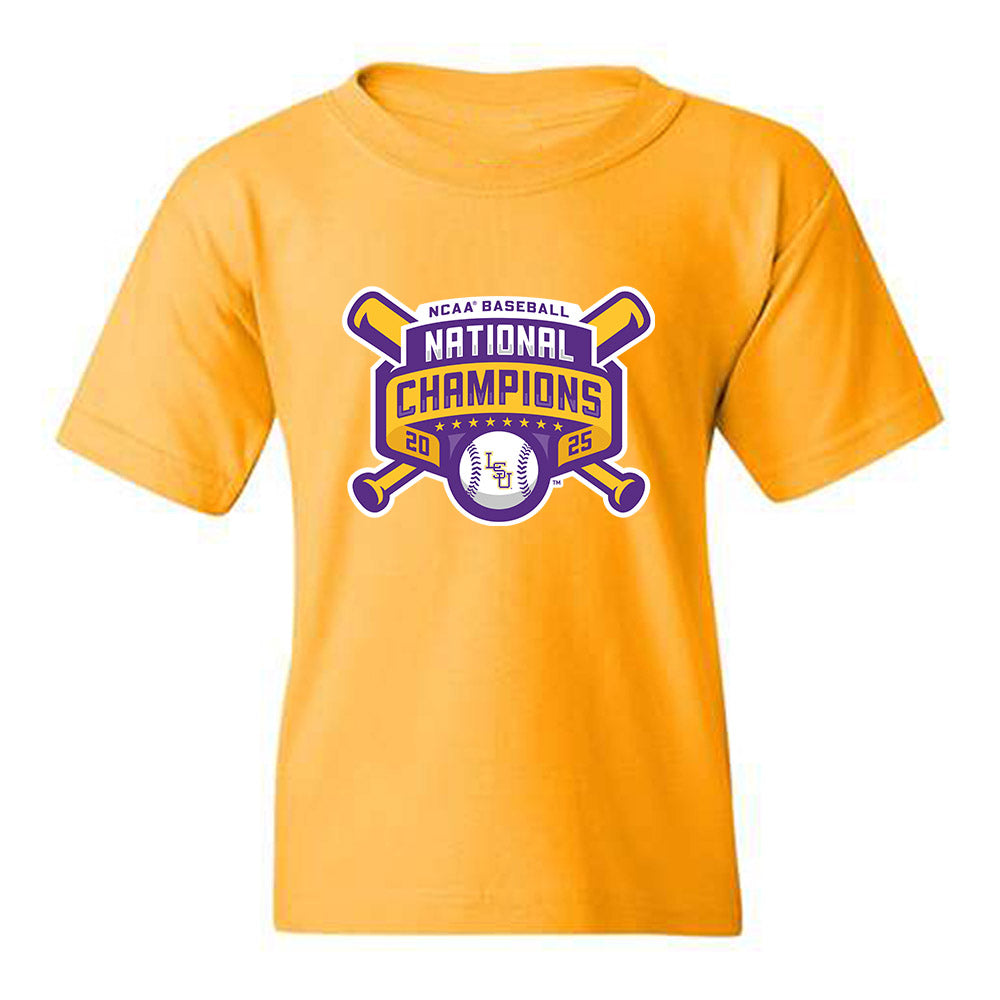 LSU - NCAA Baseball : Steven Milam - National Championship Shersey Youth T-Shirt-0