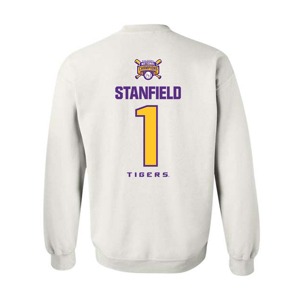 LSU - NCAA Baseball : Chris Stanfield - National Championship Shersey Crewneck Sweatshirt-1