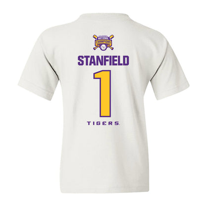 LSU - NCAA Baseball : Chris Stanfield - National Championship Shersey Youth T-Shirt-1