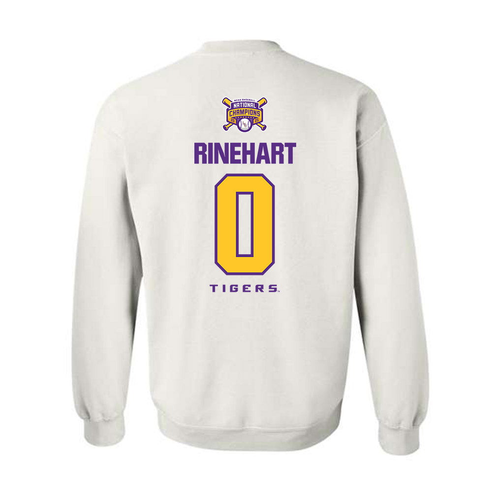 LSU - NCAA Baseball : Jace Rinehart - National Championship Shersey Crewneck Sweatshirt-1