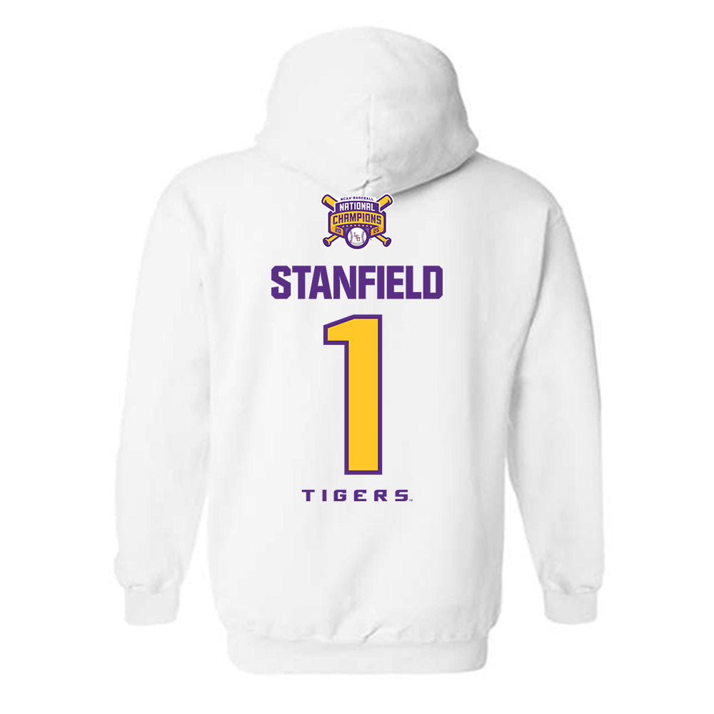 LSU - NCAA Baseball : Chris Stanfield - National Championship Shersey Hooded Sweatshirt-1