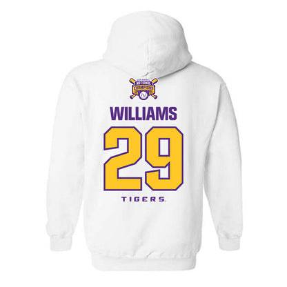 LSU - NCAA Baseball : Cooper Williams - National Championship Shersey Hooded Sweatshirt-1