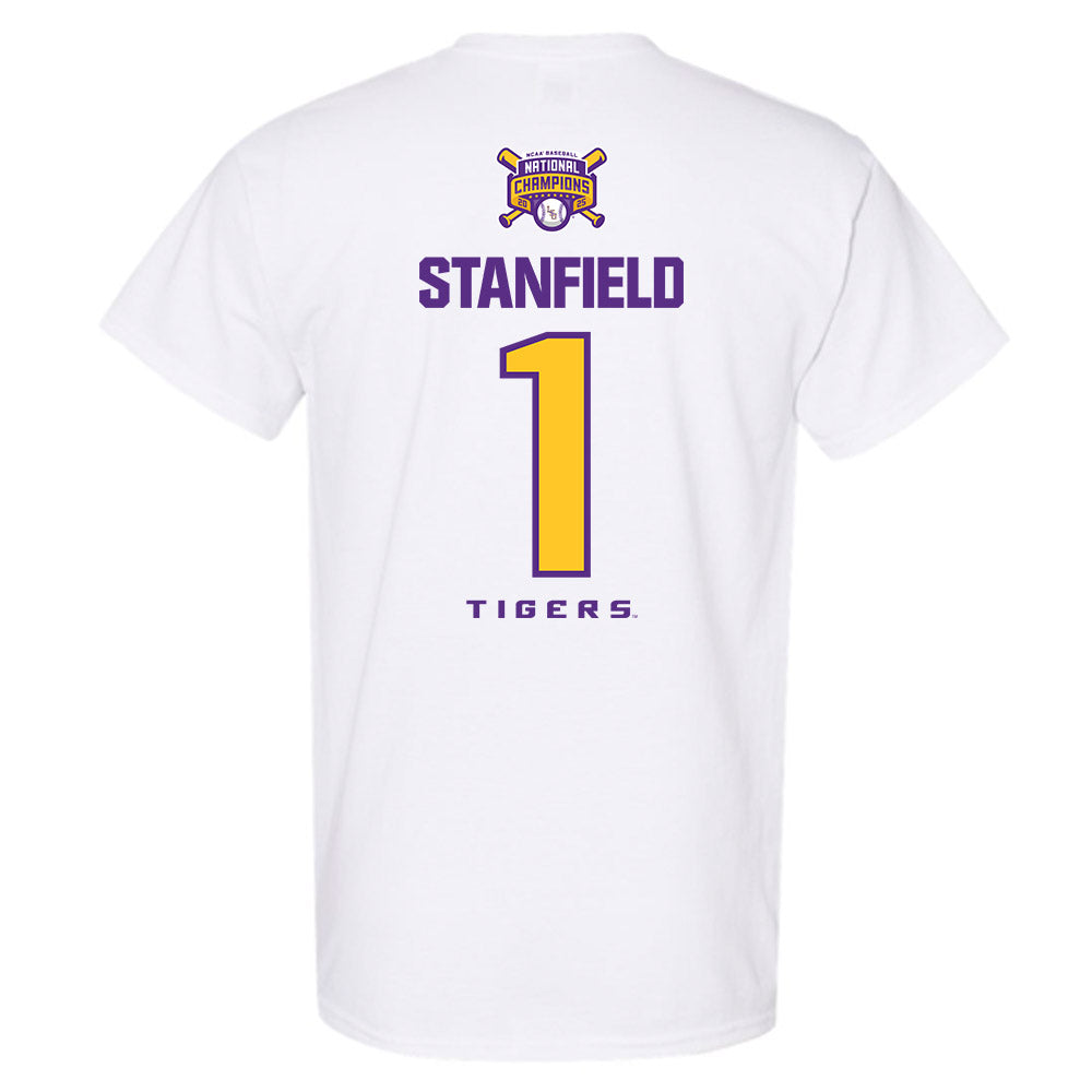 LSU - NCAA Baseball : Chris Stanfield - National Championship Shersey T-Shirt-1