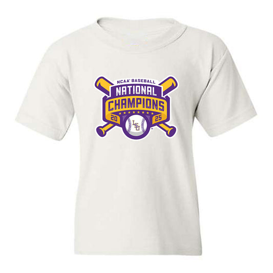 LSU - NCAA Baseball : Steven Milam - National Championship Shersey Youth T-Shirt-0