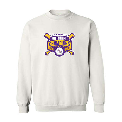 LSU - NCAA Baseball : Steven Milam - National Championship Shersey Crewneck Sweatshirt-0