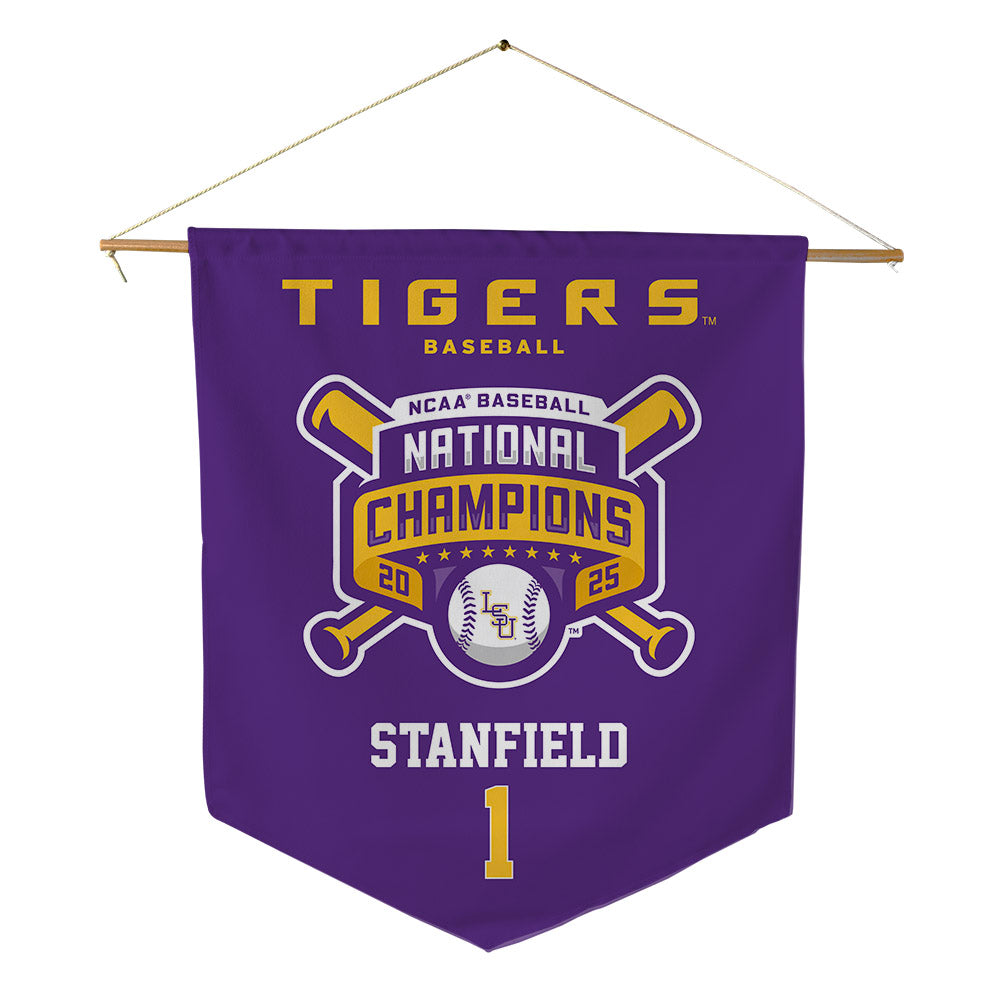 LSU - NCAA Baseball : Chris Stanfield - National Championship Shersey Pennant - 18" x 21"-0