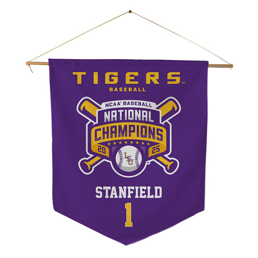 LSU - NCAA Baseball : Chris Stanfield - National Championship Shersey Pennant - 18" x 21"-0