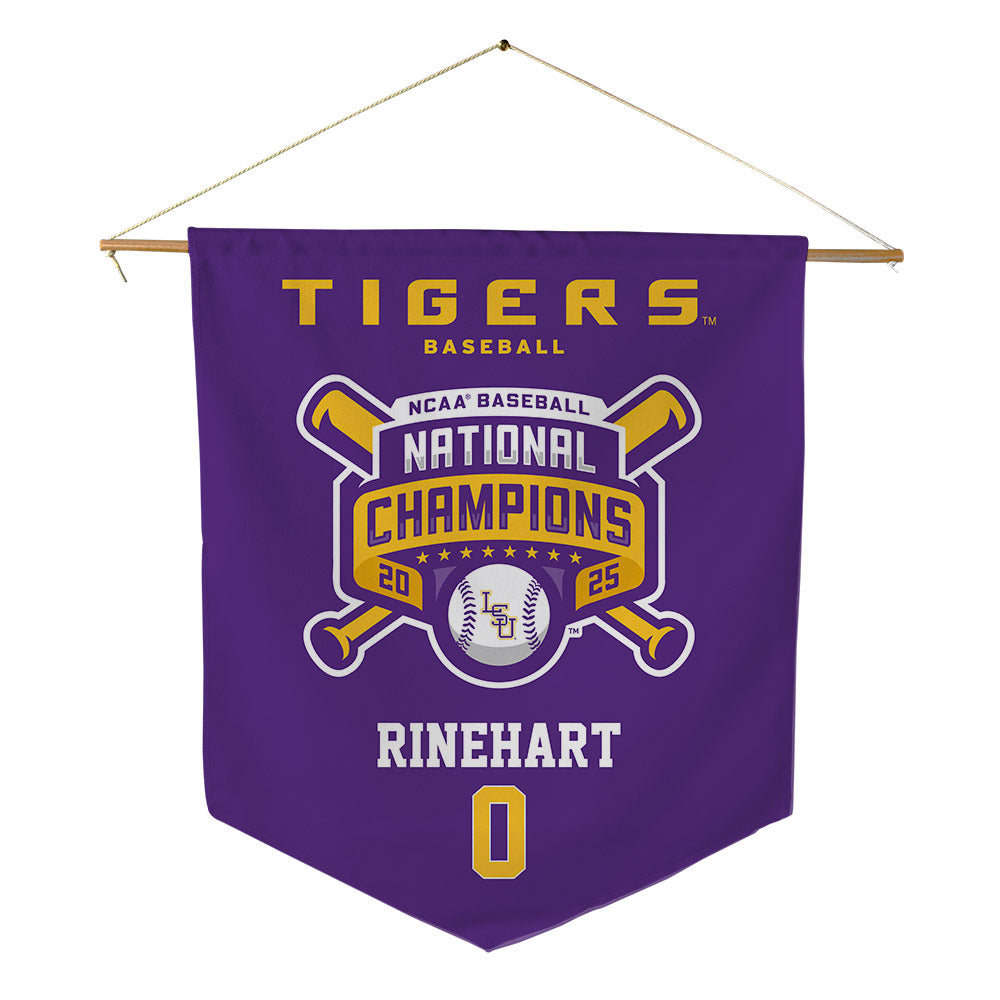 LSU - NCAA Baseball : Jace Rinehart - National Championship Shersey Pennant - 18" x 21"-0