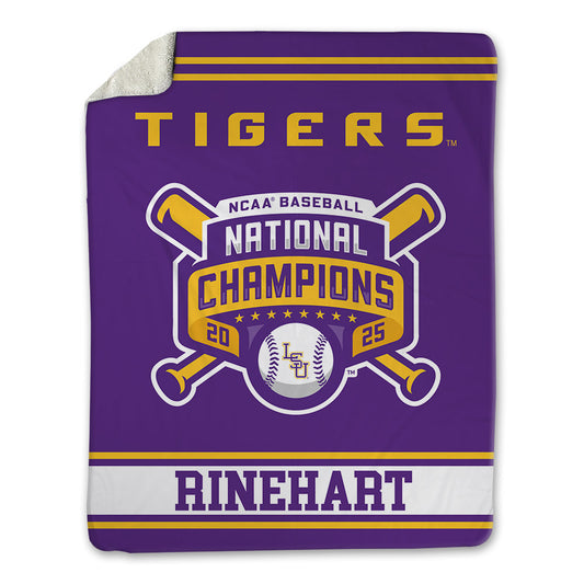 LSU - NCAA Baseball : Jace Rinehart - National Championship Blanket-0