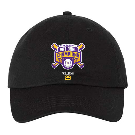 LSU - NCAA Baseball : Cooper Williams - National Championship Dad Hat-0
