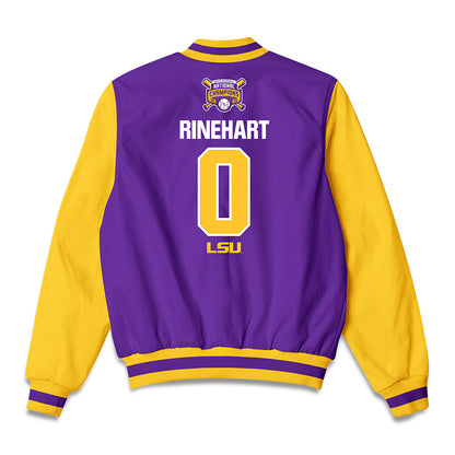 LSU - NCAA Baseball : Jace Rinehart - National Championship Bomber Jacket-1
