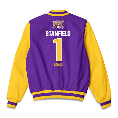 LSU - NCAA Baseball : Chris Stanfield - National Championship Bomber Jacket-1