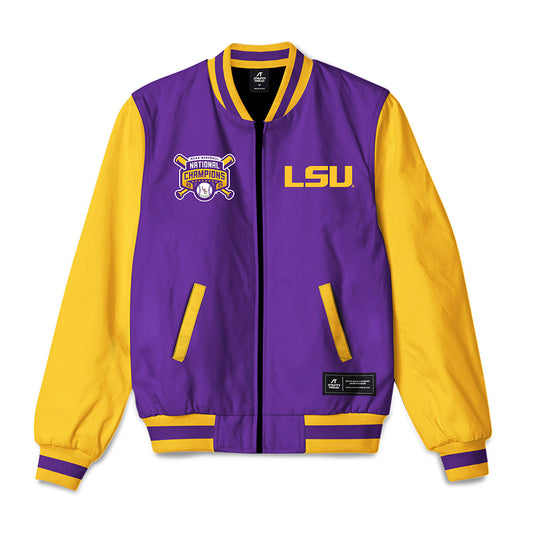 LSU - NCAA Baseball : Jace Rinehart - National Championship Bomber Jacket-0