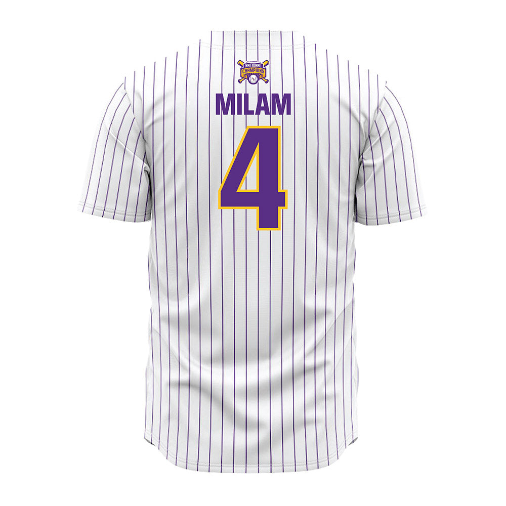 LSU - NCAA Baseball : Steven Milam - National Championship Jersey-1