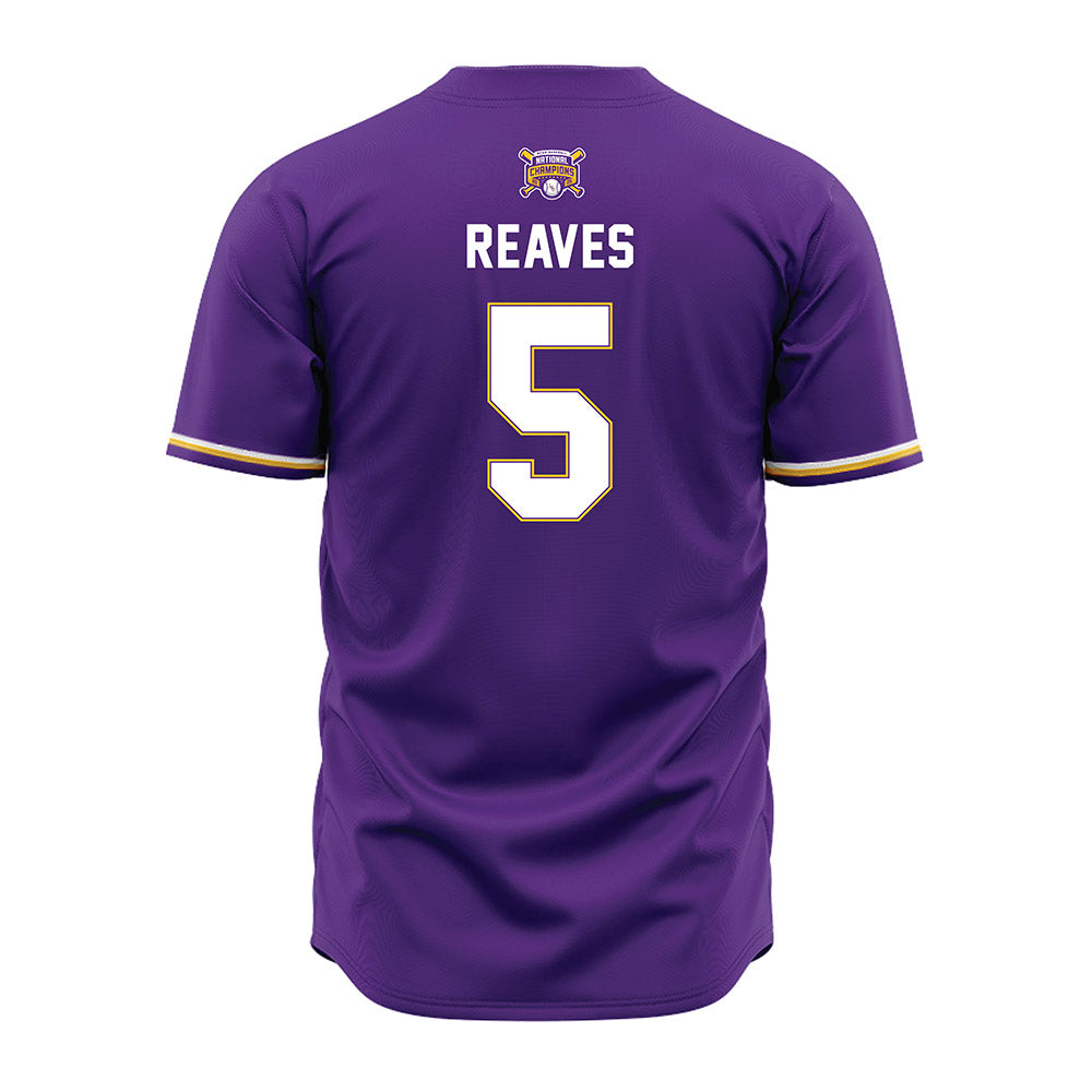 LSU - NCAA Baseball : Tanner Reaves - National Championship Jersey-1