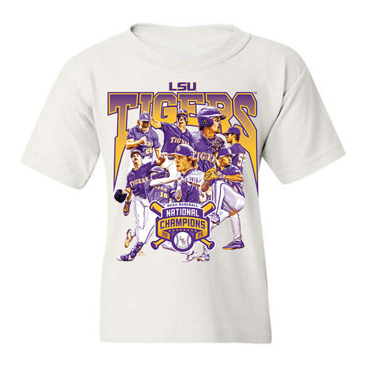 LSU - NCAA Baseball : - National Championship Collage Youth T-Shirt-0
