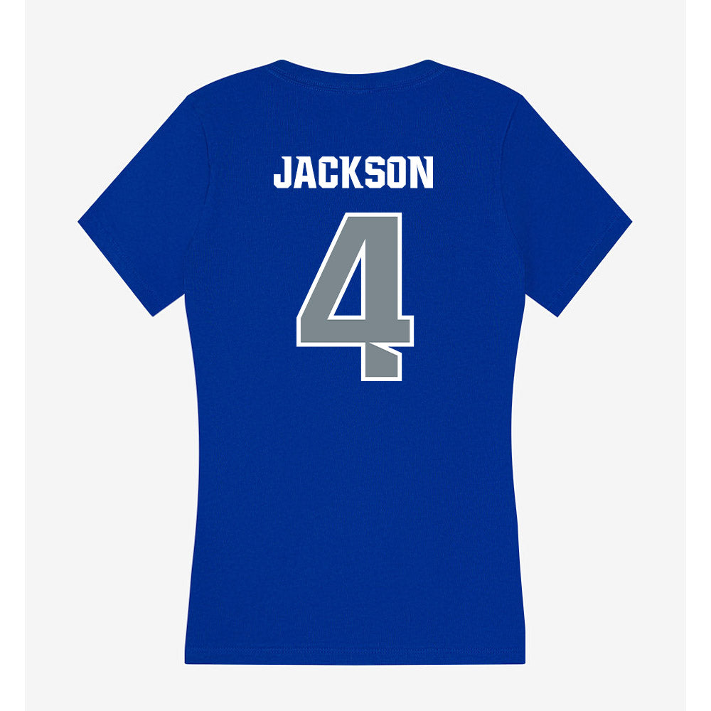 Southern Nevada - NCAA Women's Basketball : Alanna Jackson - Classic Shersey Women's V-Neck T-Shirt-1