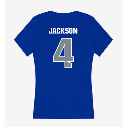 Southern Nevada - NCAA Women's Basketball : Alanna Jackson - Classic Shersey Women's V-Neck T-Shirt-1