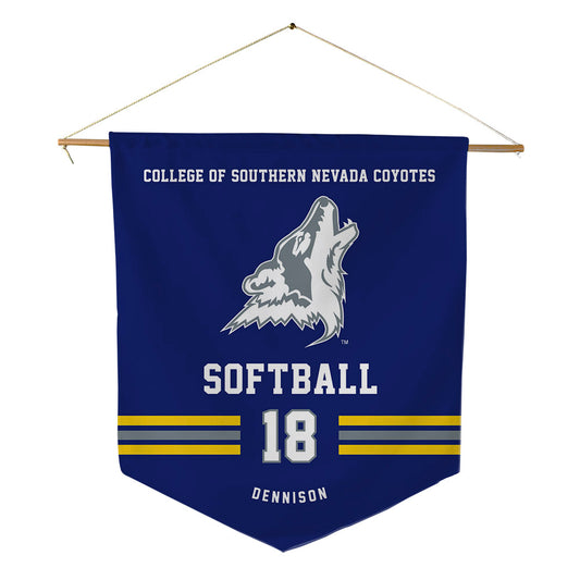 Southern Nevada - NCAA Softball : Sierra Dennison - Pennant - 18" x 21"-0
