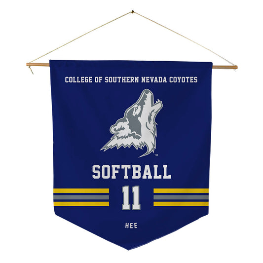 Southern Nevada - NCAA Softball : Breya Hee - Pennant - 18" x 21"-0