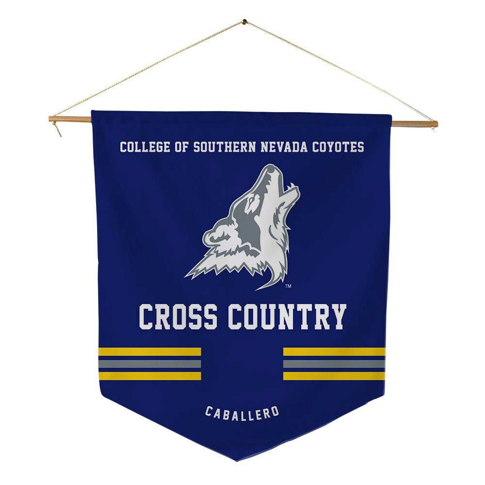 Southern Nevada - NCAA Men's Cross Country : Miguel Caballero - Pennant - 18" x 21"-0