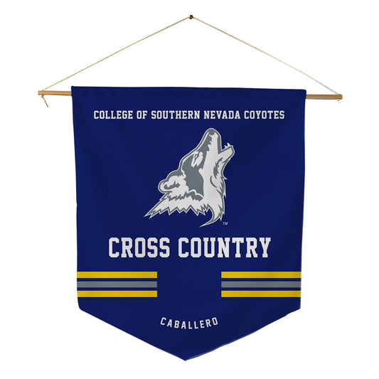 Southern Nevada - NCAA Men's Cross Country : Miguel Caballero - Pennant - 18" x 21"-0