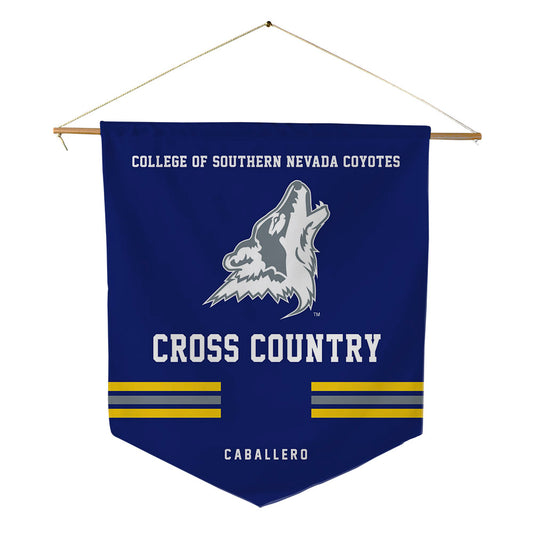 Southern Nevada - NCAA Men's Cross Country : Miguel Caballero - Pennant - 18" x 21"-0