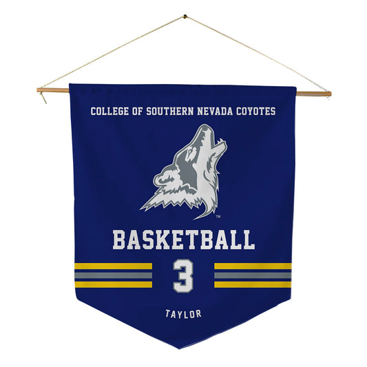 Southern Nevada - NCAA Men's Basketball : Khamari Taylor - Pennant - 18" x 21"-0
