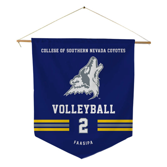 Southern Nevada - NCAA Women's Volleyball : Jardine Faasipa - Pennant - 18" x 21"-0