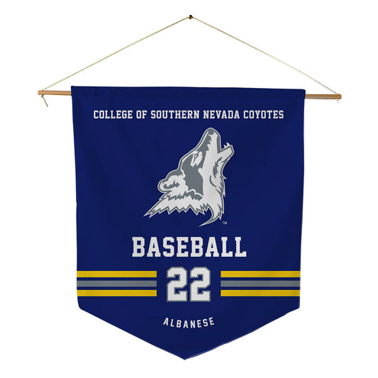 Southern Nevada - NCAA Baseball : Michael Albanese - Pennant - 18" x 21"-0
