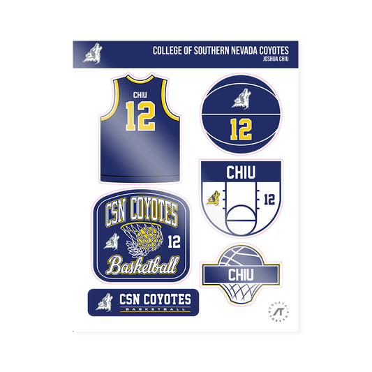 Southern Nevada - NCAA Men's Basketball : Joshua Chiu - Sticker Sheet-0