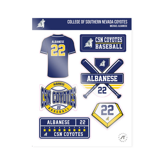 Southern Nevada - NCAA Baseball : Michael Albanese - Sticker Sheet-0