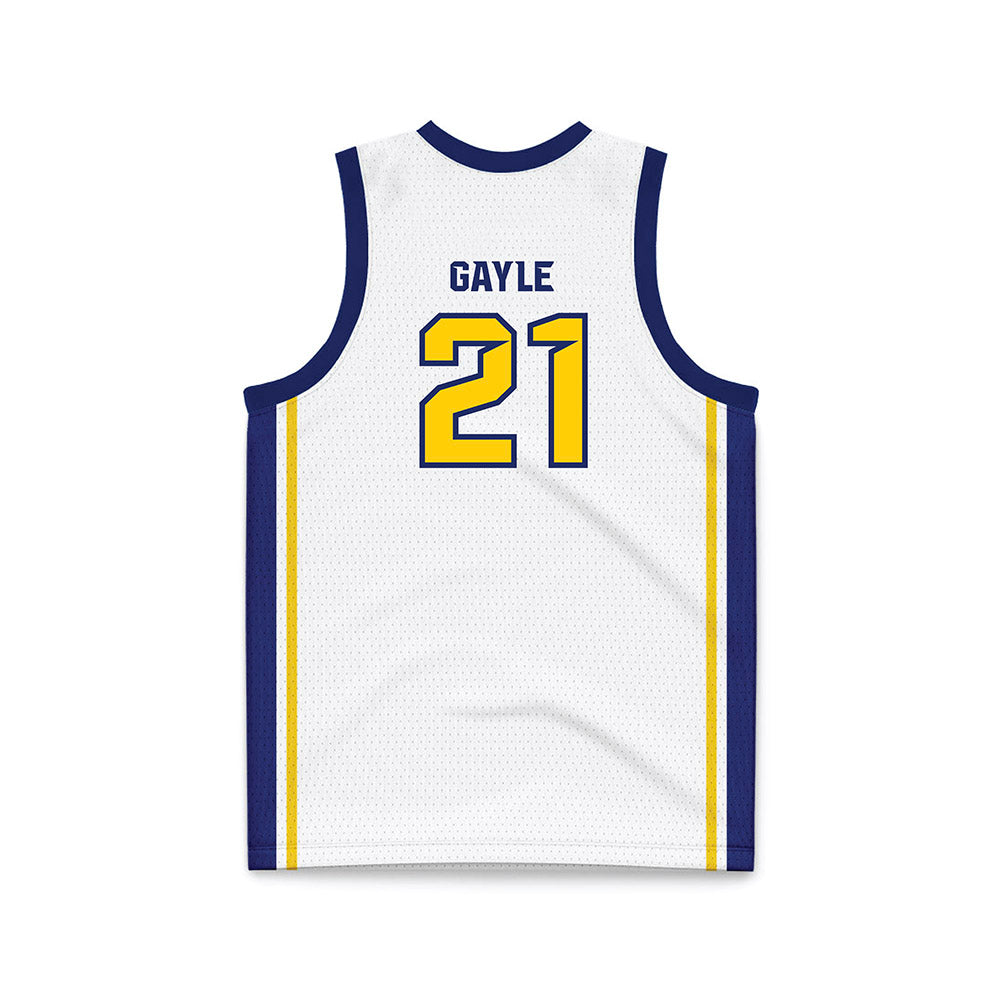 Southern Nevada - NCAA Men's Basketball : Zion Gayle - White Basketball Jersey-1